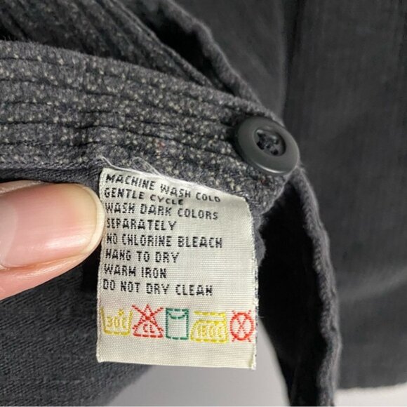 Vintage QR2 Men's Black Corduroy Casual Button-Down Shirt - Picture 7 of 8